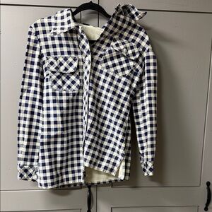 Vintage Cowgirl Scott Navy and Cream Checkered Shirt